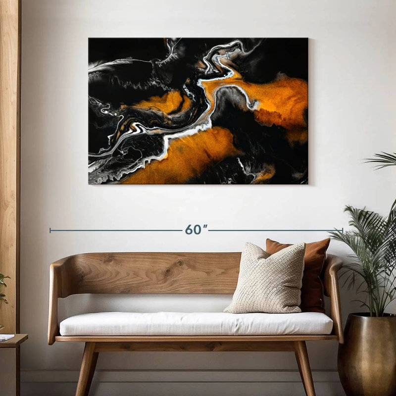 Avery Gold And Black Abstract