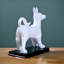 Statue de chien porte-bonheur - Céramique artisanale lisse