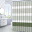 Ensemble de 4 tapis de salle de bain minimalistes à rayures vertes et blanches