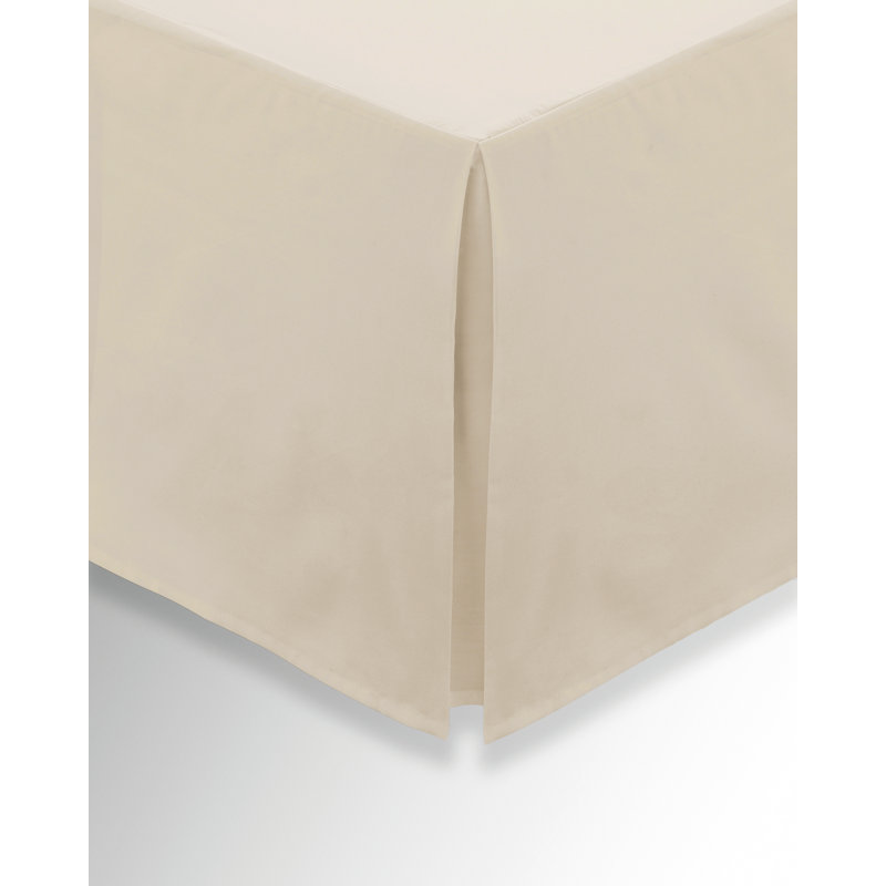 180 Thread Count Bed Valance, Stone, Single (3')