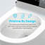 Toilette intelligente intégrée sans réservoir, toilette monobloc entièrement automatique avec capteur automatique de capteur de profondeur, chasse au pied, affichage numérique à cristaux liquides, plusieurs modes de lavage
