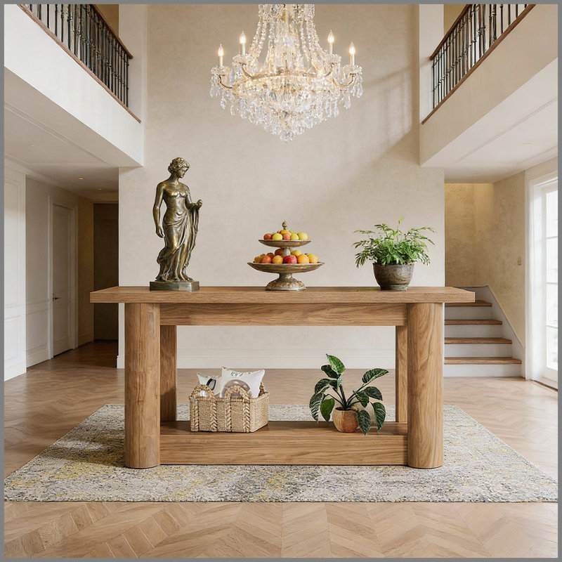 2-Tier Console Table | Entryway Table | Sofa Table With Storage | Gift Idea, Brown