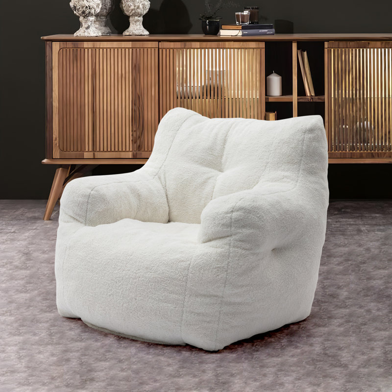 Bean Bag Chair & Lounger, Ivory White