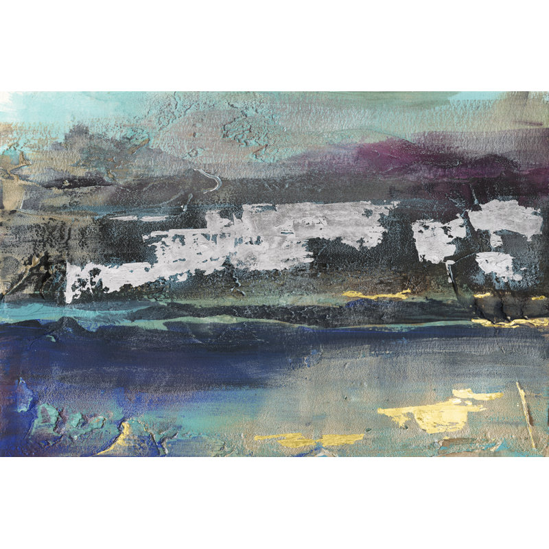 Mysteri II by Lila Bramma - Painting, 20 cm H x 30 cm W, Black Floater Framed