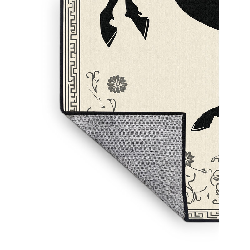 Tapis oriental beige lavable à la machine Pavnesh Classic, 5 x 7