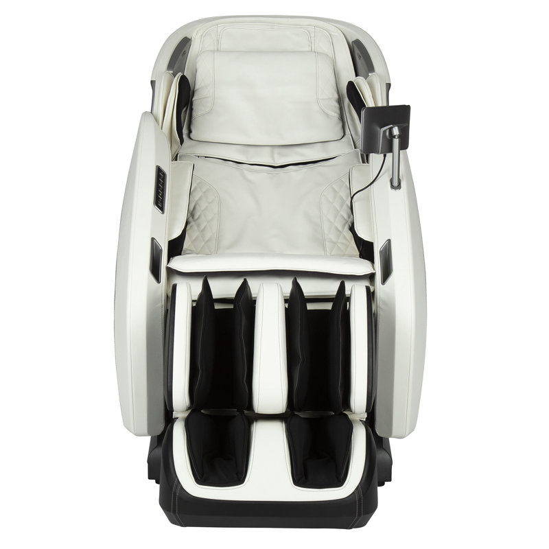 Fauteuil de massage 3D à corps plein Certus de Humain, Simili cuir blanc