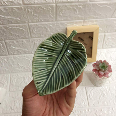 Leaf Trinket Dish Decorative Ring Dish Holder For Jewellery Engagament Wedding Birthday Gifts