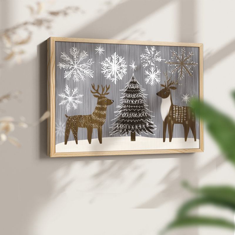 Chirstmas Art-CLXXV -Framed Print - Restickable, Naturel, H 16 po x l 20 po