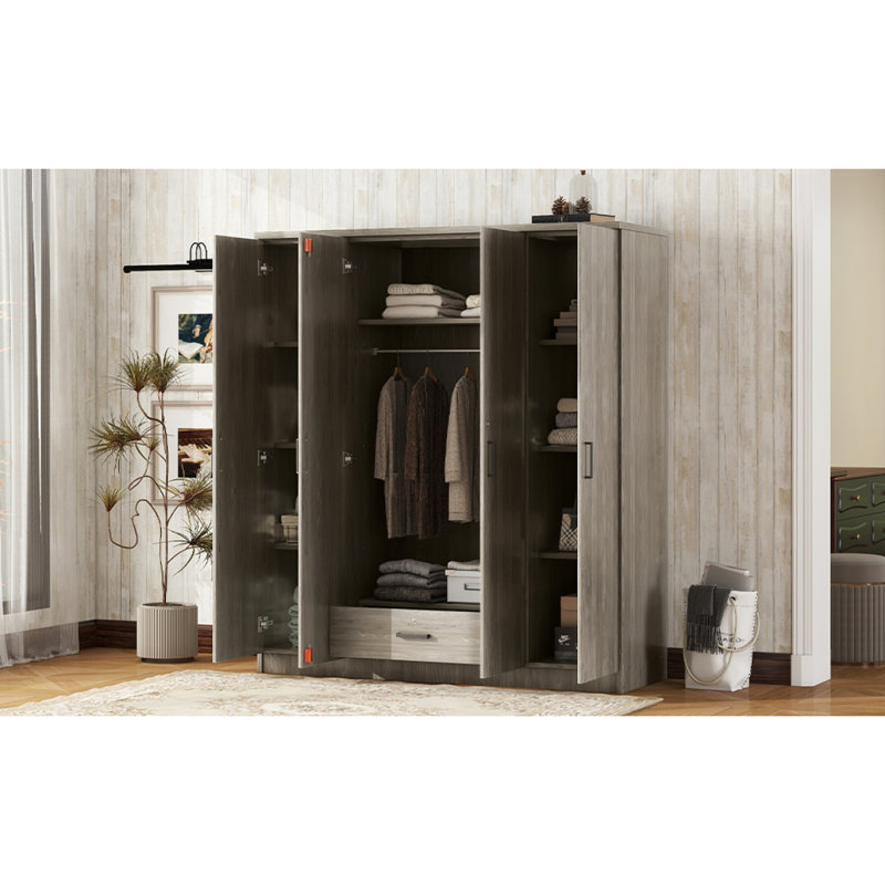 Armoire 4 portes avec 1 tiroir