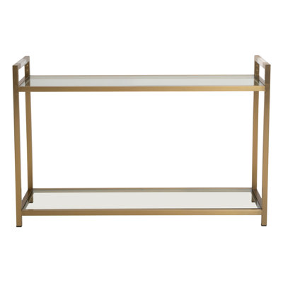 120cm Glass Top Console Table