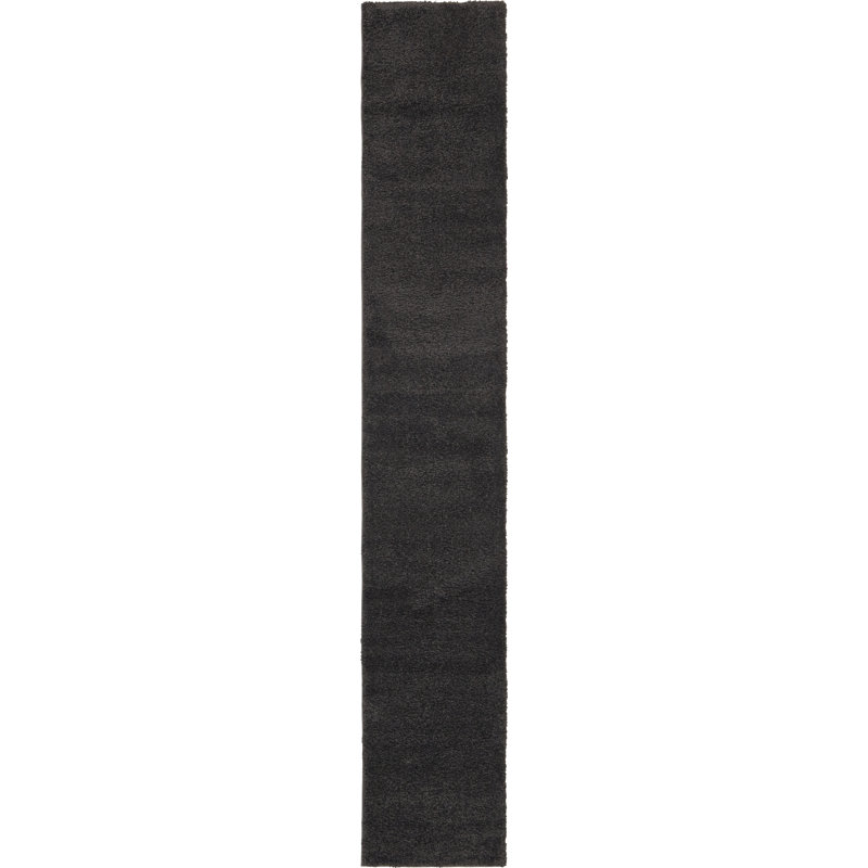 Tapis gris anthracite Zuniga, Tapis de couloir 2 pi 2 po x 13 pi 1 po