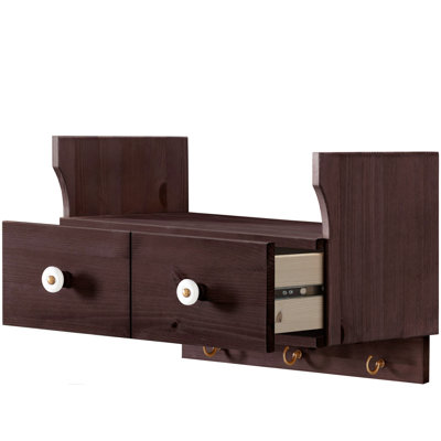 Huck Pine Solid Wood Accent Shelf