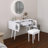 40 In. Makeup Vanity Desk With Writing Desk, Charging Port-107616152