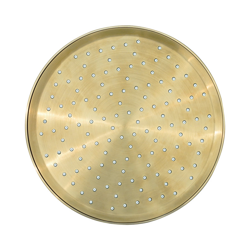 Kingston Brass Slenderain 10-Inch Round Rainfall Shower Head, Brushed Brass