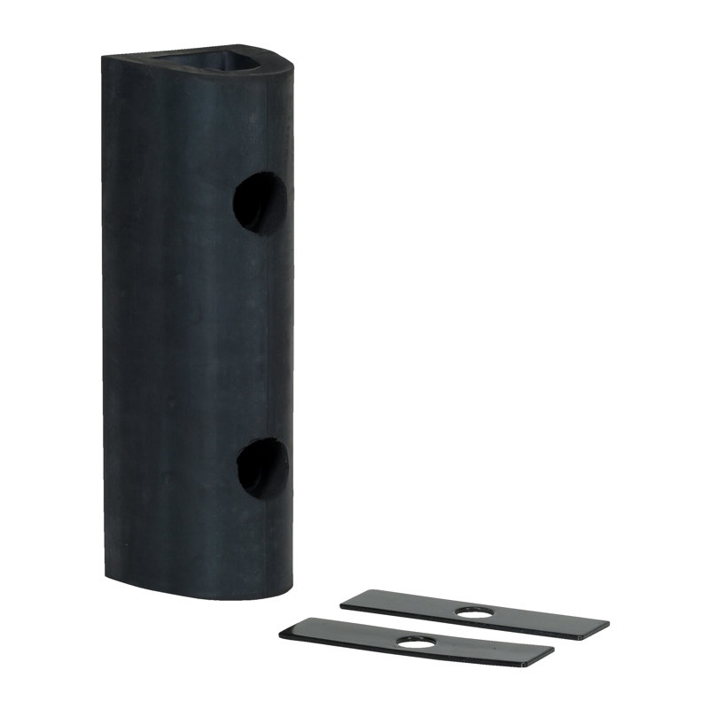 VESTIL M-4-12 Extruded Rubber Fender Bumper,12x4.25x4