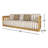 Ensley 90'' Teak Outdoor Patio Sofa
