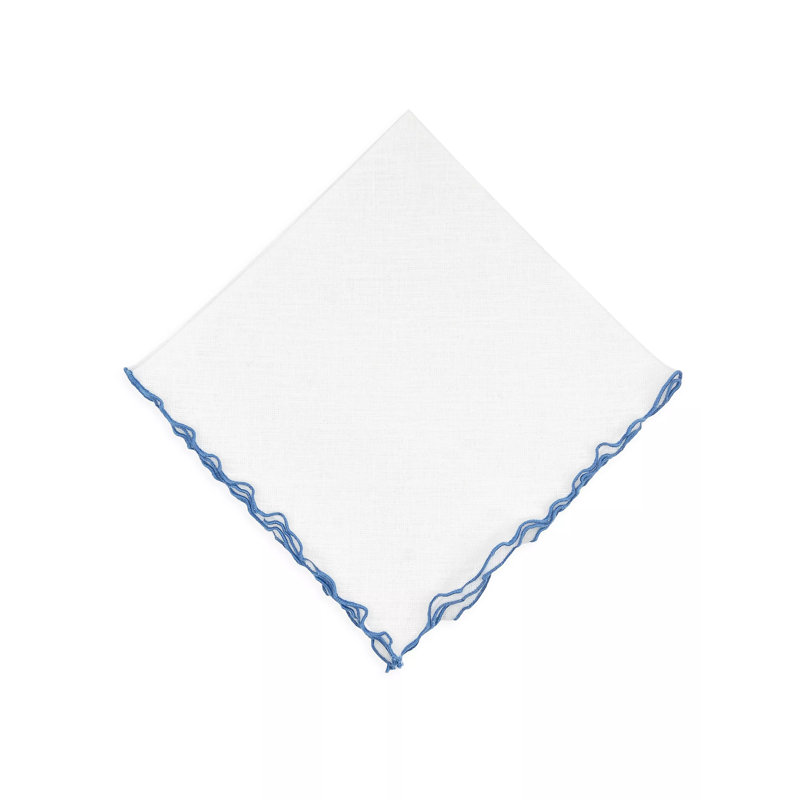 Lettuce Edge Napkin, Set Of 4, White/Paradise