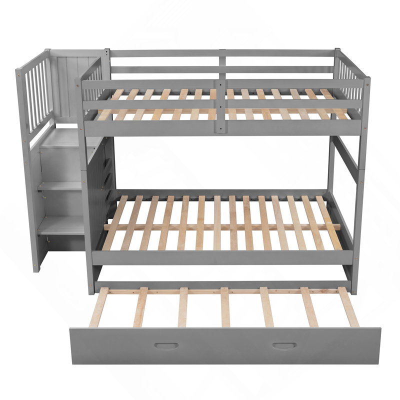 Full Over Full Bunk Bed With Twin Size Trundle