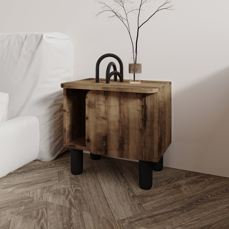 Tamita 50cm W Manufactured Wood Bedside Table