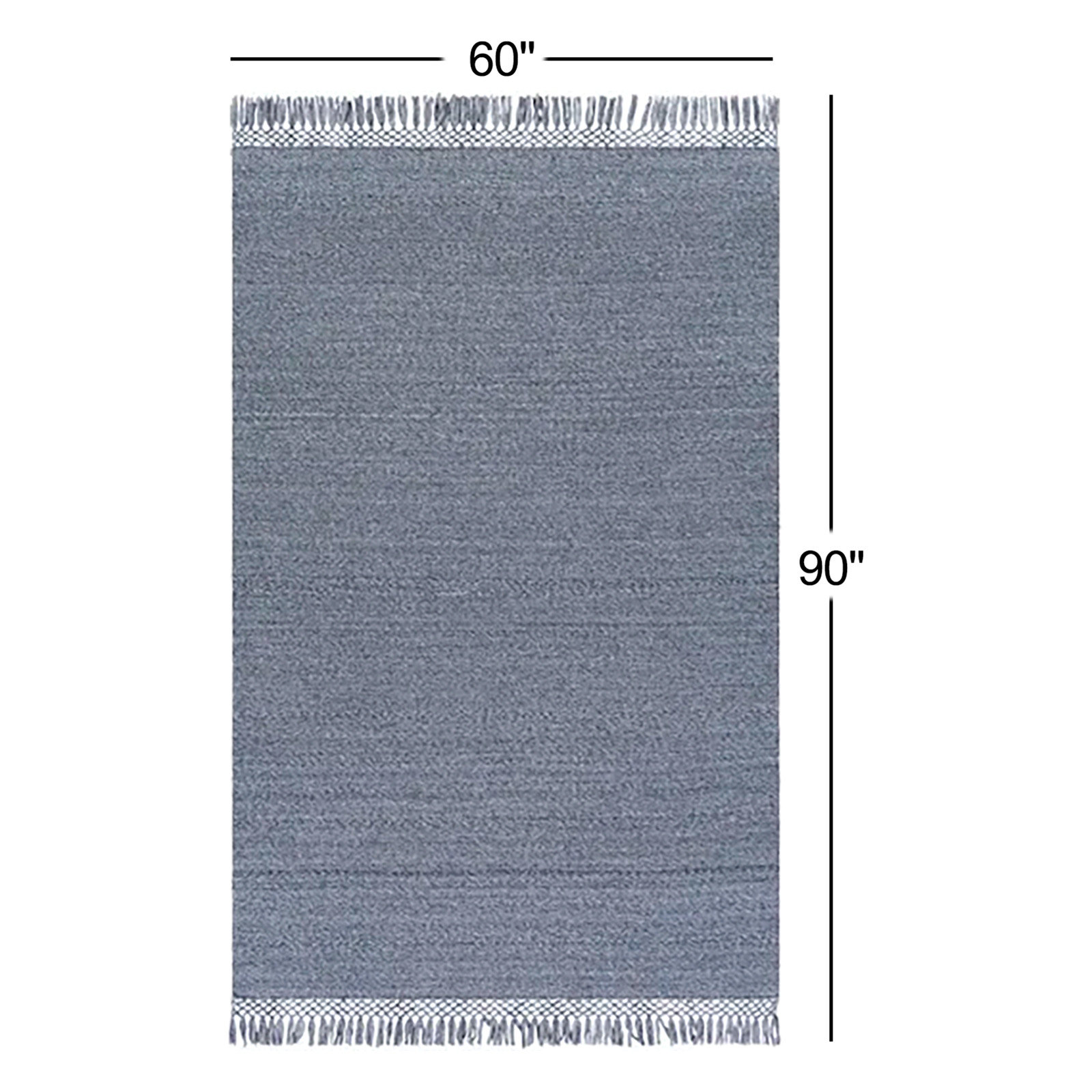 Loretta Gray Hand-Woven Outdoor Rug, Rectangle 5' x 7'6"