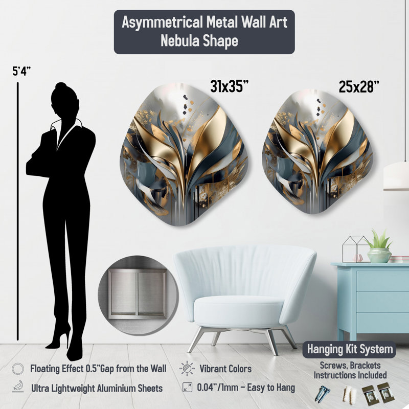 Cheshunt - art mural asymétrique en forme de nébuleuse rose, H 28 po x l 25 po