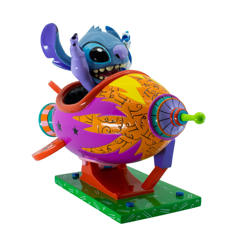 Figurine Enesco Disney BRITTO Stitch Ride A Rocket Ship 6,5 pouces