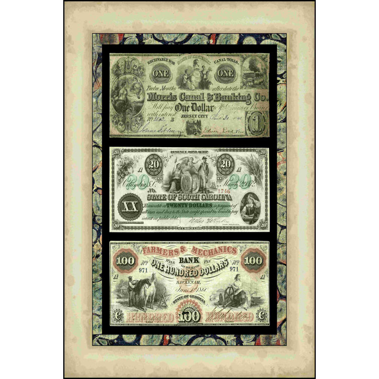 Money I - Wrapped Canvas Print Trinx Size: 18 H x 12 W x 1.25 D