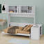 Lit escamotable avec bureau intégré, tablettes de rangement et armoires, parfait pour les petits espaces-1470835020