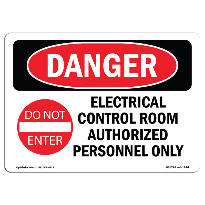 Signe de danger, H 12 po x l 18 po x P 0,1 po