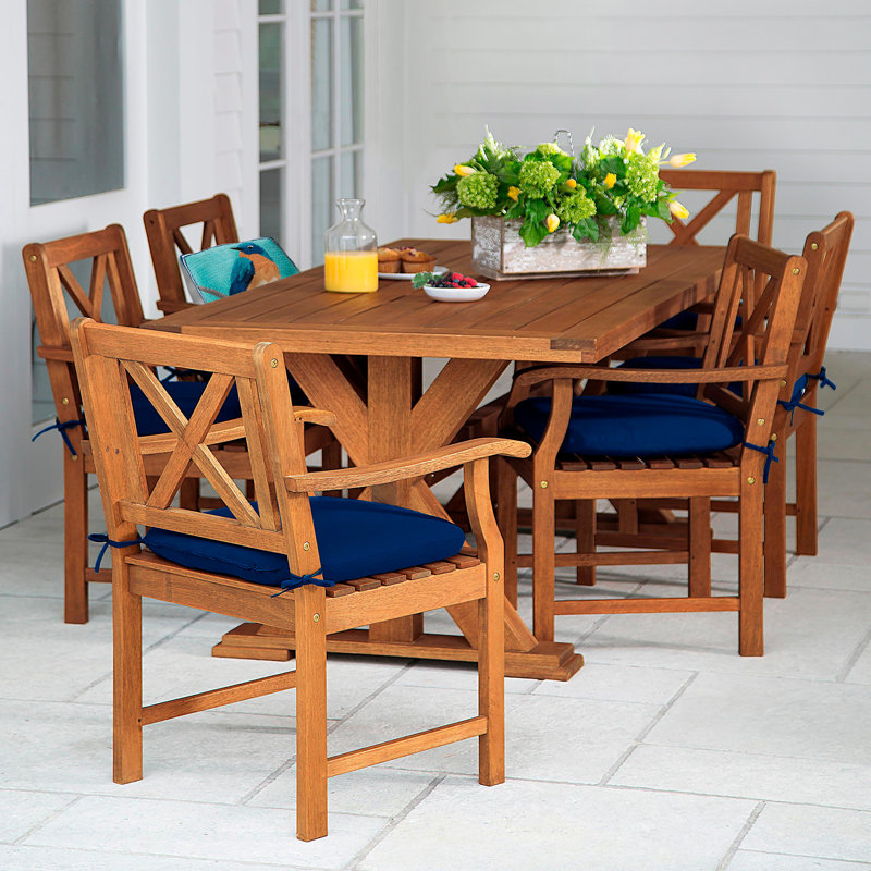 Fauteuil de patio en eucalyptus Metter