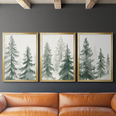 Christmas Holiday Art XCII - Toile tendue avec châssis sur mesure - 3 pièces