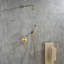 Système de douche complet avec valve brute et pomme de douche ronde 12 po-101590117