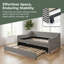 Lit de jour convertible double / double avec lit gigogne et rangement latéral-130417853-130417854