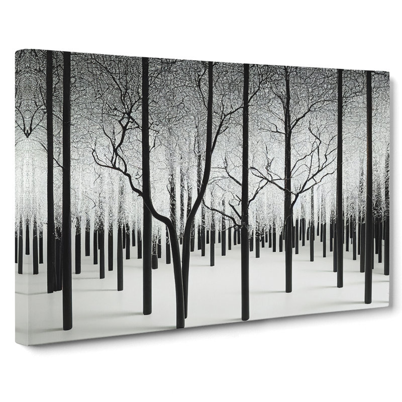 Winter Forest Modern - Wrapped Canvas, 50cm H x 76cm W x 3cm D