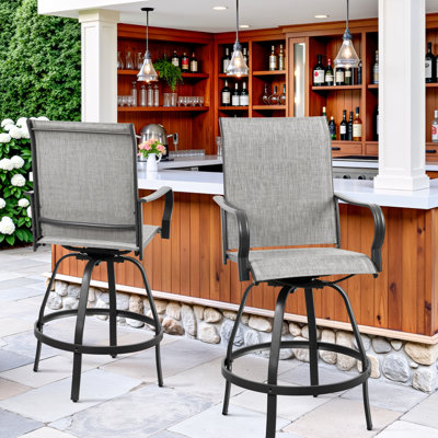Chaises de bar pivotantes pour patio