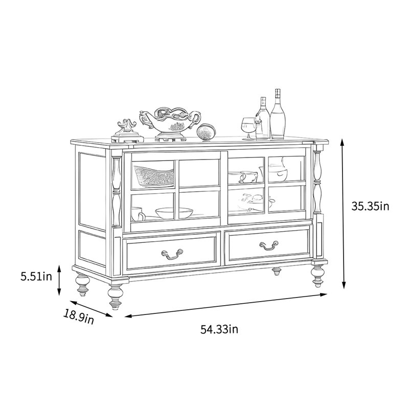 Armoire de rangement simple pour salle à manger