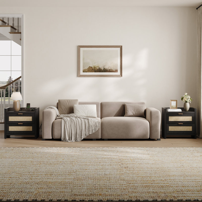 Table de chevet Aneke, Noir