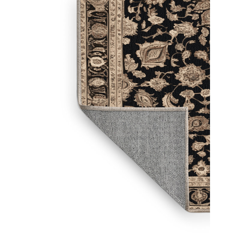Tapis brun lavable à la machine, Carré 3 pi