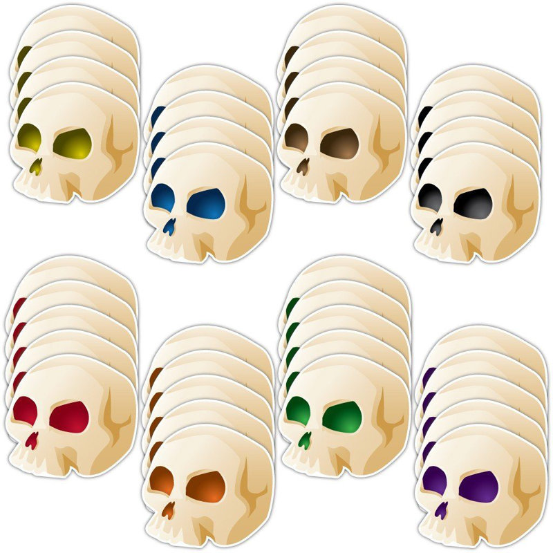 Ensemble de 36 crânes suspendus Halloween