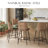 Upholstered Green Rattan Full Back Counter Swivel Bar Stool-2040474678