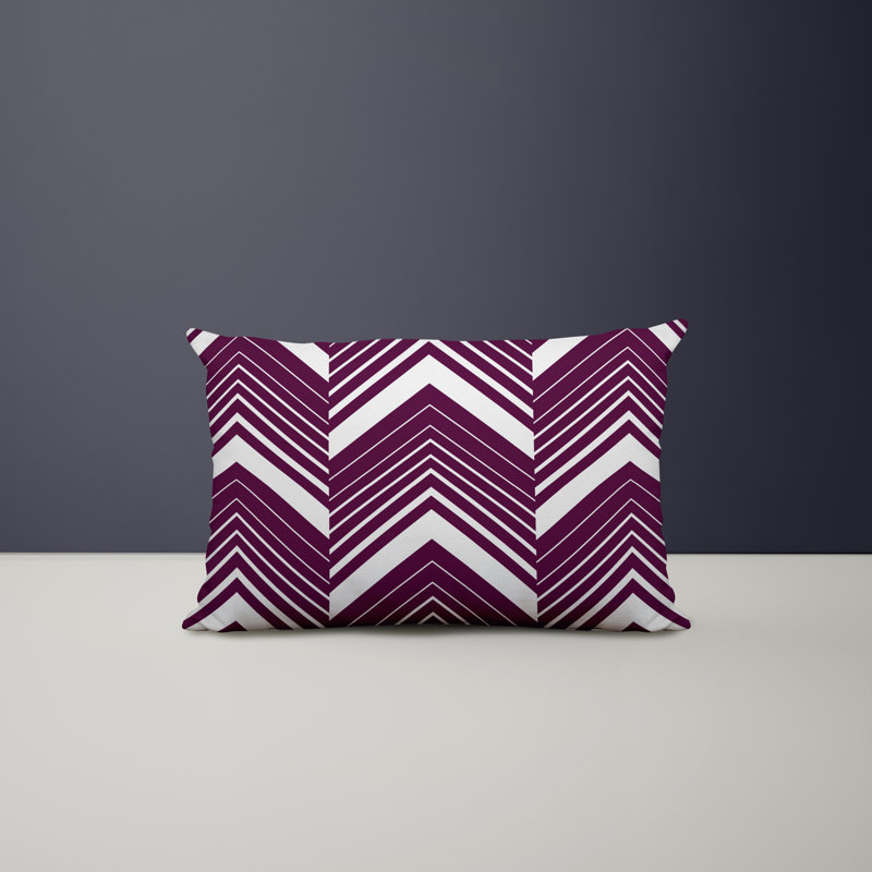 Outdoor Reversible Throw Pillow, Purple