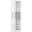 Tablette extensible à plusieurs niveaux à 5 niveaux pour garde-manger, armoire avec portes en verre, cuisine adaptée, bureau, profondeur 23,91 po, hauteur 71,97 po, poids 141,88 lb, garde-manger blanc et rangement polyvalent