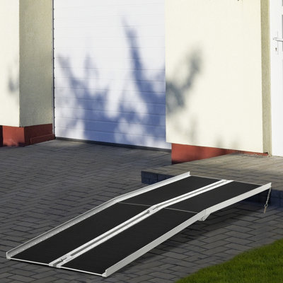 HomCom Metal Foldable 48'' L Threshold Ramp
