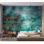 Papier peint botanique - Végétation turquoise-1617425389