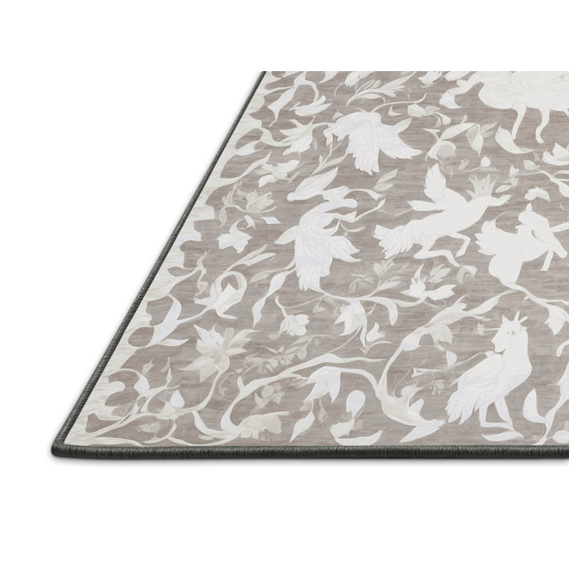 Silky Soft Plush Gray Area Rug, Square 8'