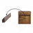 Solid wood Floating Mini Classic Bedside, Wall-mounted, 1-Drawer, 1 Open Slot, Light Brown