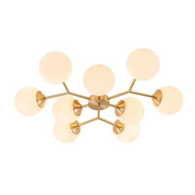 Murtie Sputnik Glass Semi Flush Mount 