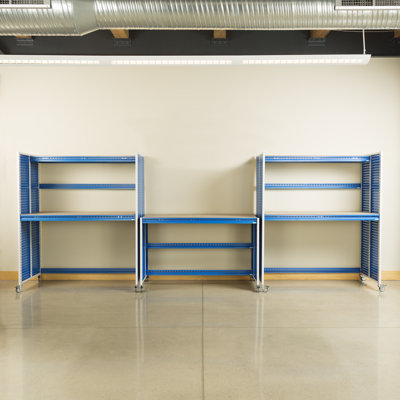 Creation Station Makerspace Adjustable Height 3 Piece Workbench Set