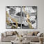 Oliver Gal Even More Love Diptych Abstract - Hand-Applied Leaf Framed Canvas Art-330023679-330023676
