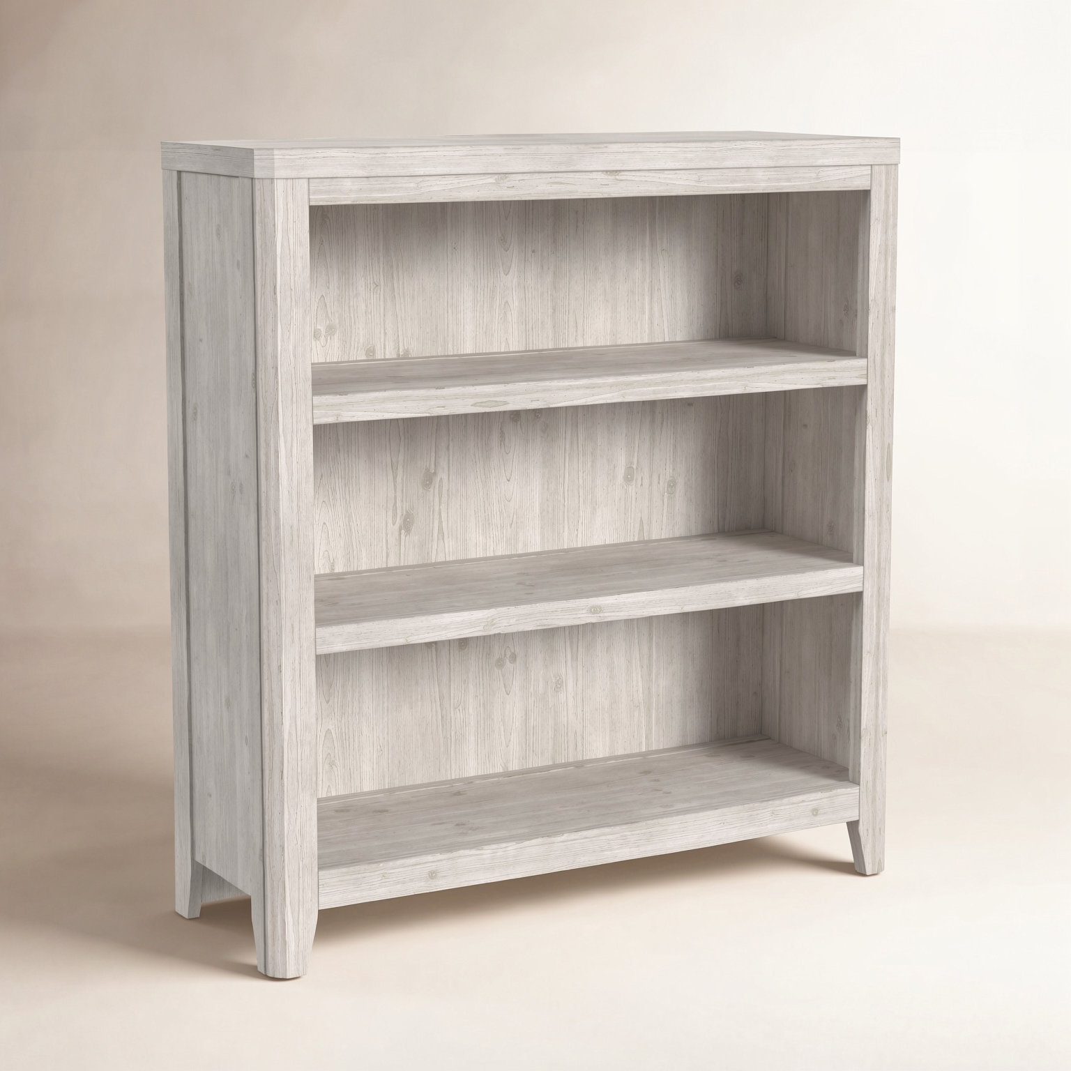 Jemma Solid Wood Bookcase, Washed Linen